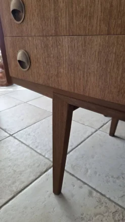 Grande enfilade vintage en teck 220 cm – Années 60/70 – Design scandinave