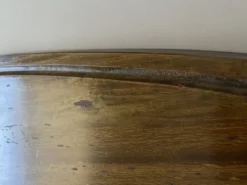 Grande planche à poisson en bois et métal argenté, 90 cm