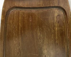 Grande planche à poisson en bois et métal argenté, 90 cm
