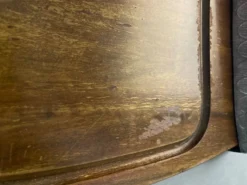 Grande planche à poisson en bois et métal argenté, 90 cm