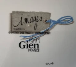8 grandes assiettes plates en faïence de gien