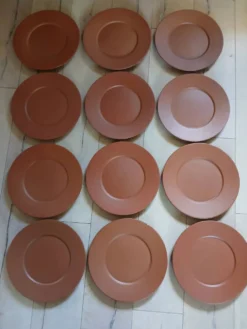 12 grandes assiettes plates Molin / Charolles