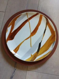 12 grandes assiettes plates Molin / Charolles