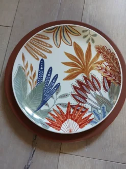 12 grandes assiettes plates Molin / Charolles