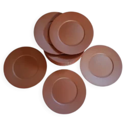 12 grandes assiettes plates Molin / Charolles
