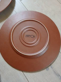 12 grandes assiettes plates Molin / Charolles