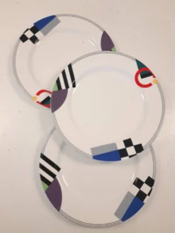 3 grandes assiettes postmodernes Mikasa Maxima