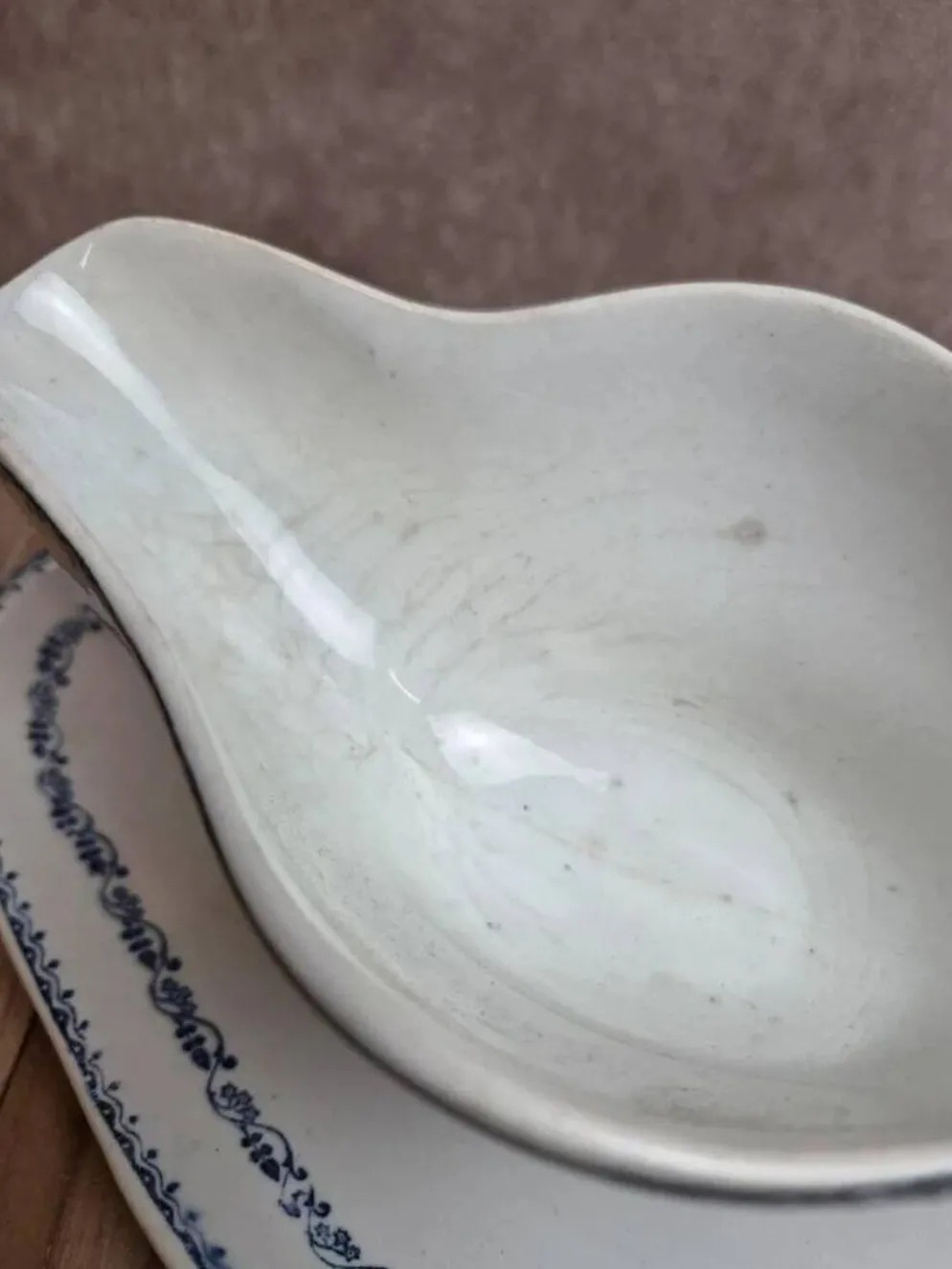 Grande saucière ancienne Gien – Terre de Fer – modèle Dreux