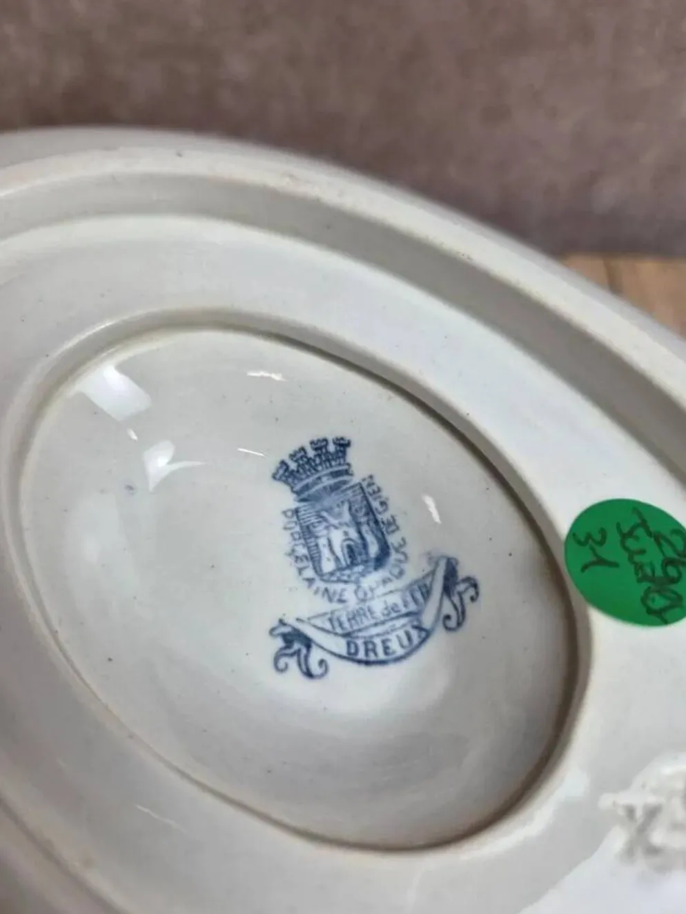 Grande saucière ancienne Gien – Terre de Fer – modèle Dreux