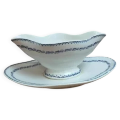 Grande saucière ancienne Gien – Terre de Fer – modèle Dreux
