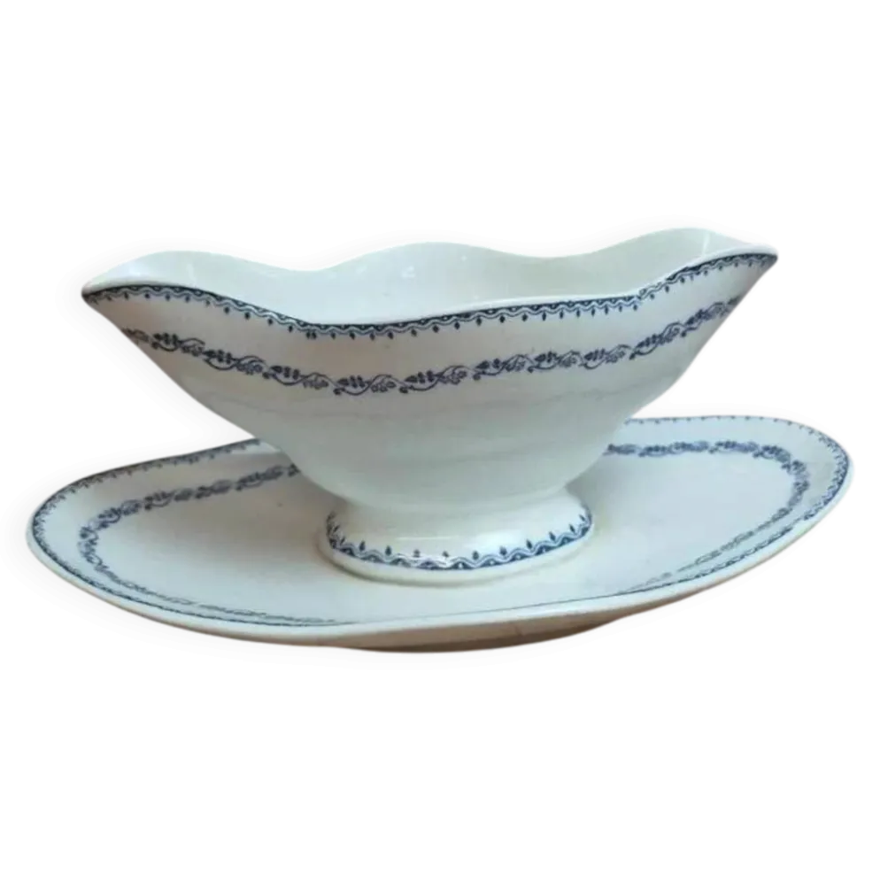 Grande saucière ancienne Gien – Terre de Fer – modèle Dreux