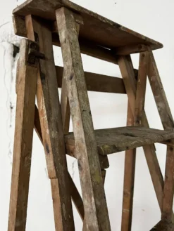 Grand escabeau en bois vintage