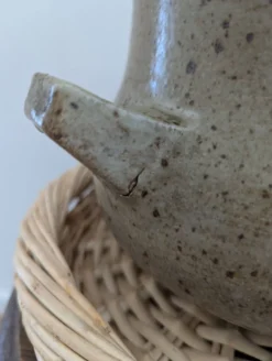 Grande soupière en grès pyrité vintage