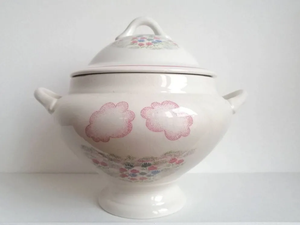 Grande soupière en porcelaine Orchies Moulin des Loups Saint-Amand - Légumier 2,5 litres