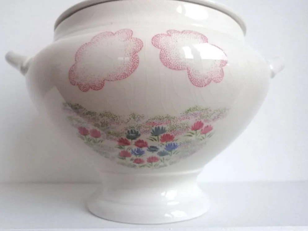 Grande soupière en porcelaine Orchies Moulin des Loups Saint-Amand - Légumier 2,5 litres