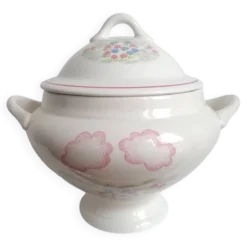 Grande soupière en porcelaine Orchies Moulin des Loups Saint-Amand - Légumier 2,5 litres