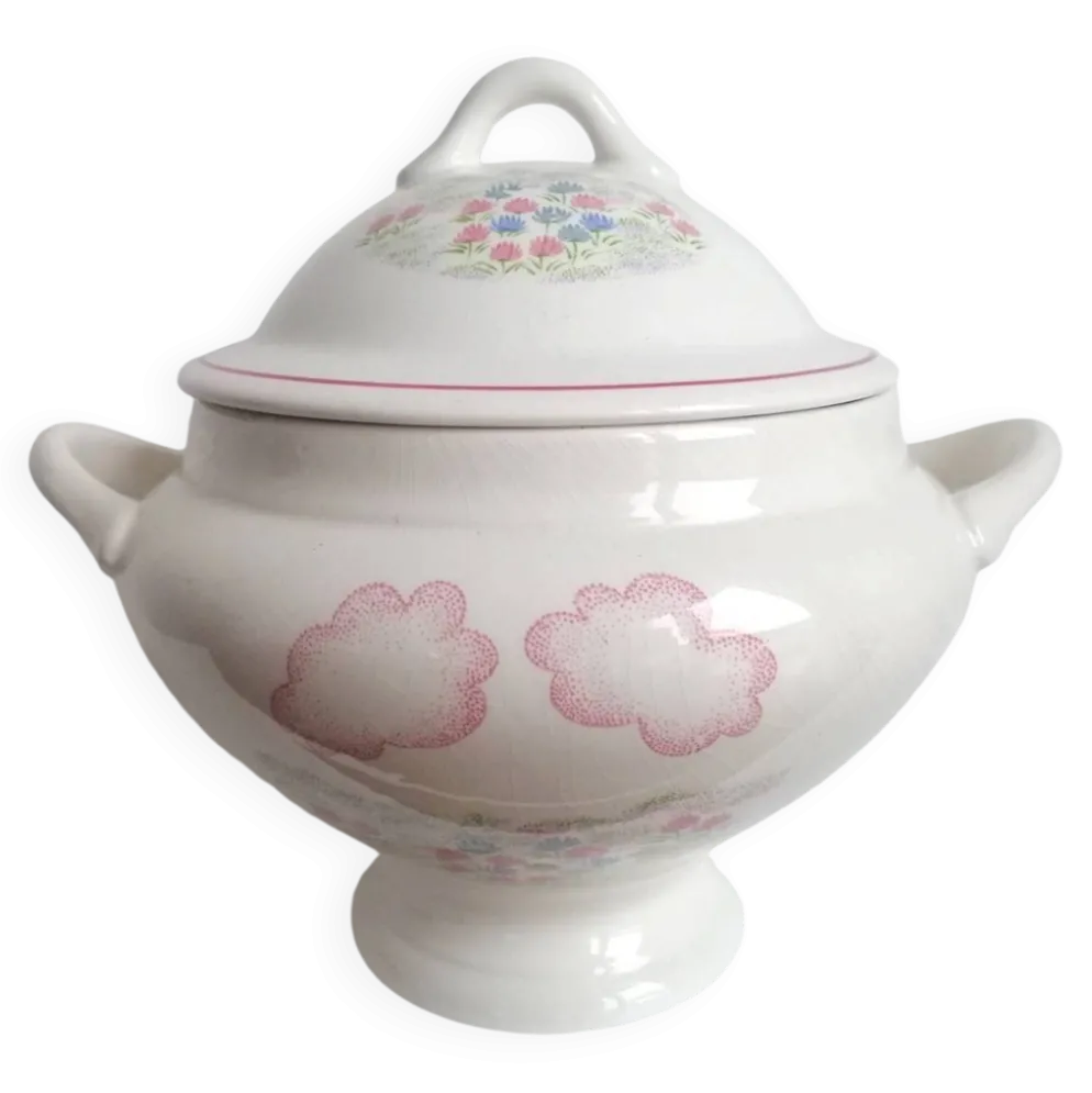 Grande soupière en porcelaine Orchies Moulin des Loups Saint-Amand - Légumier 2,5 litres