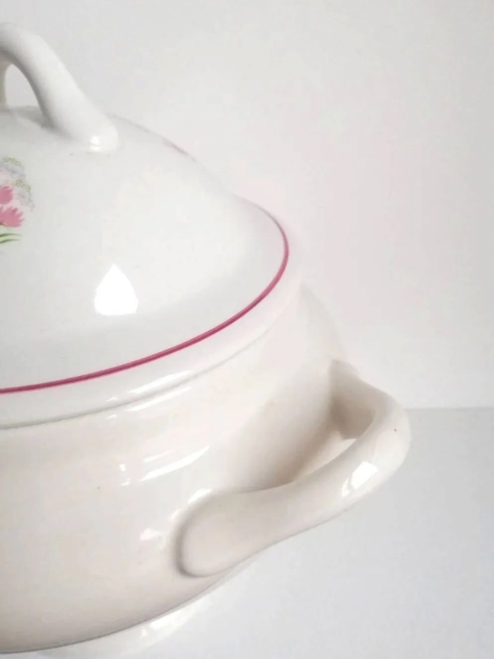 Grande soupière en porcelaine Orchies Moulin des Loups Saint-Amand - Légumier 2,5 litres