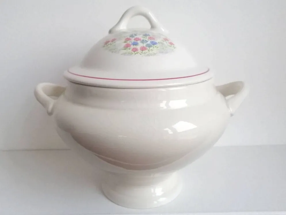 Grande soupière en porcelaine Orchies Moulin des Loups Saint-Amand - Légumier 2,5 litres