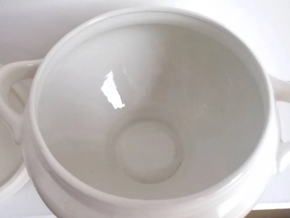 Grande soupière en porcelaine Orchies Moulin des Loups Saint-Amand - Légumier 2,5 litres