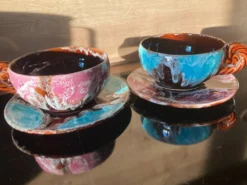 2 grandes tasses déjeuners Vallauris