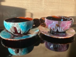2 grandes tasses déjeuners Vallauris