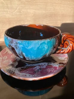 2 grandes tasses déjeuners Vallauris