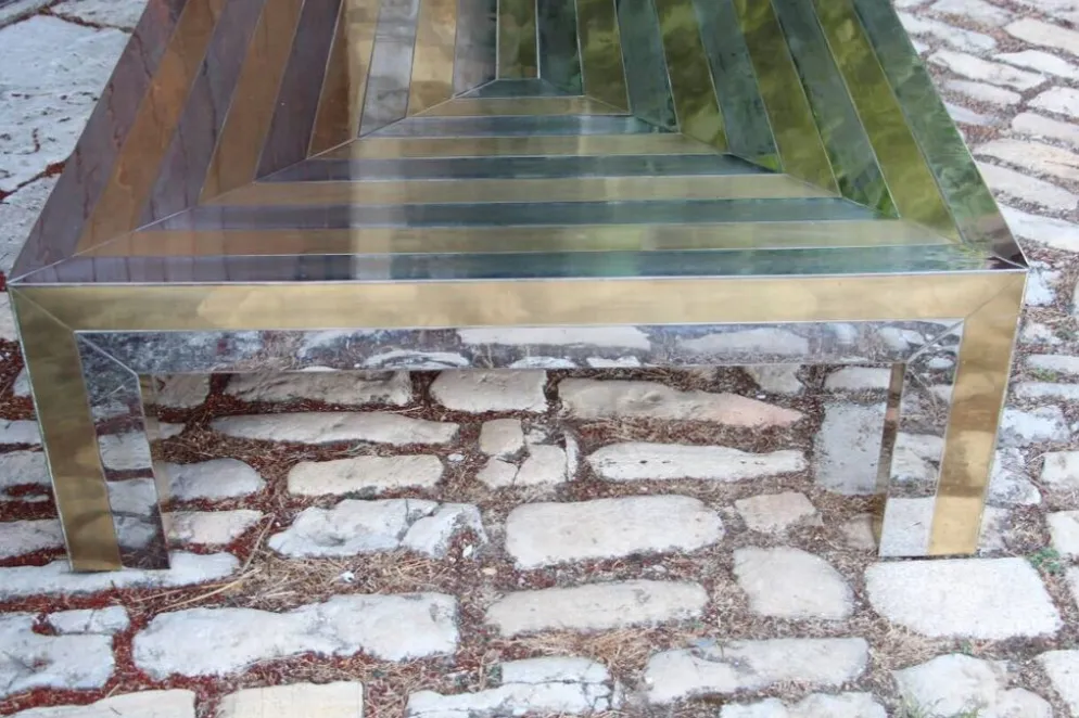 Grande Table Basse Années 70 Attribué A La Maison Jansen