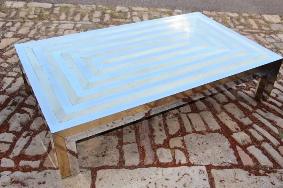 Grande Table Basse Années 70 Attribué A La Maison Jansen