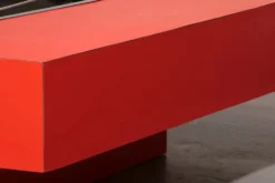 Grande table basse carrée avec bar par Willy Rizzo, Italie, années 1970.