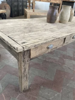 Grande Table basse de ferme avec 8 tiroirs