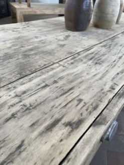 Grande Table basse de ferme avec 8 tiroirs