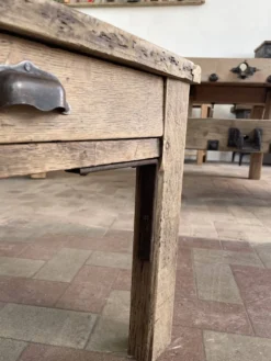 Grande Table basse de ferme avec 8 tiroirs