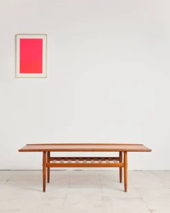 Grande table basse de Grete Jalk, design danois Mid-Century