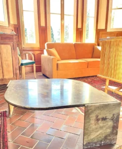 Grande table basse Italienne en marbre 1980