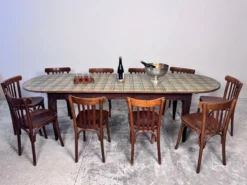 Grande table bistrot ovale dimensions 255 cm