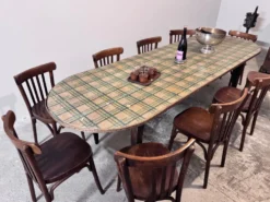 Grande table bistrot ovale dimensions 255 cm