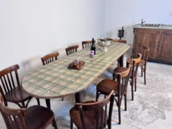 Grande table bistrot ovale dimensions 255 cm