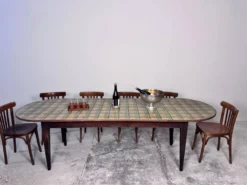 Grande table bistrot ovale dimensions 255 cm