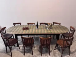 Grande table bistrot ovale dimensions 255 cm
