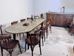Grande table bistrot ovale dimensions 255 cm