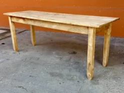 Grande table de café bistrot alsacienne sapin naturel brut french bistro table 1930