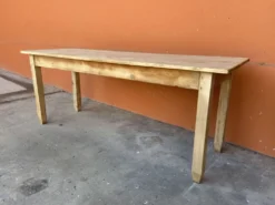 Grande table de café bistrot alsacienne sapin naturel brut french bistro table 1930