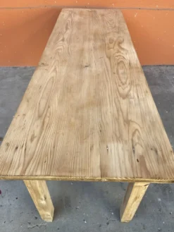 Grande table de café bistrot alsacienne sapin naturel brut french bistro table 1930