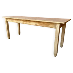 Grande table de café bistrot alsacienne sapin naturel brut french bistro table 1930