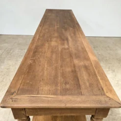 Grande table de drapier 19ème en chêne à 6 pieds
