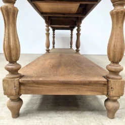 Grande table de drapier 19ème en chêne à 6 pieds