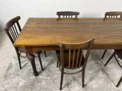 Grande table de ferme ancienne en chêne – 229 cm