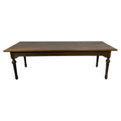 Grande table de ferme ancienne en chêne – 229 cm