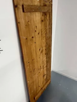 Grande table de ferme en bois avec tiroir en sapin fin 19 eme